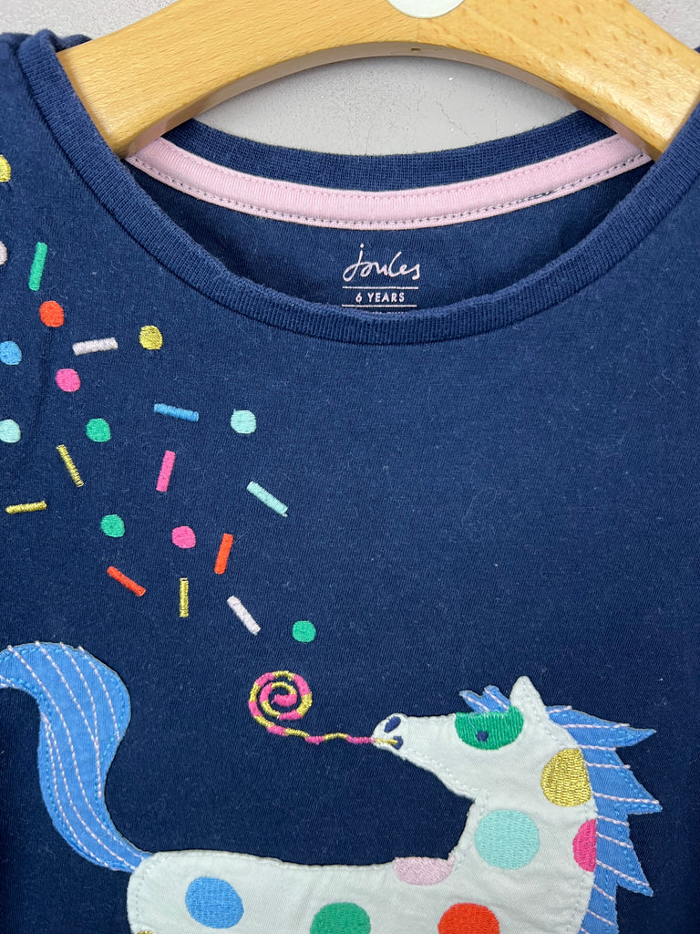 Secondhand kids Joules Unicorn sprinkles t-shirt 6y