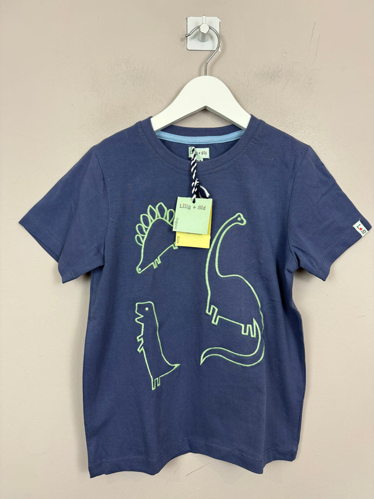 Lily + Sid Stitched Dino T-shirt 7-8y