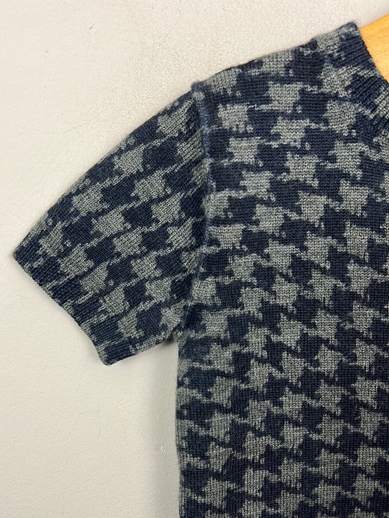 pre loved baby Bonpoint houndstooth cashmere jumper 3y