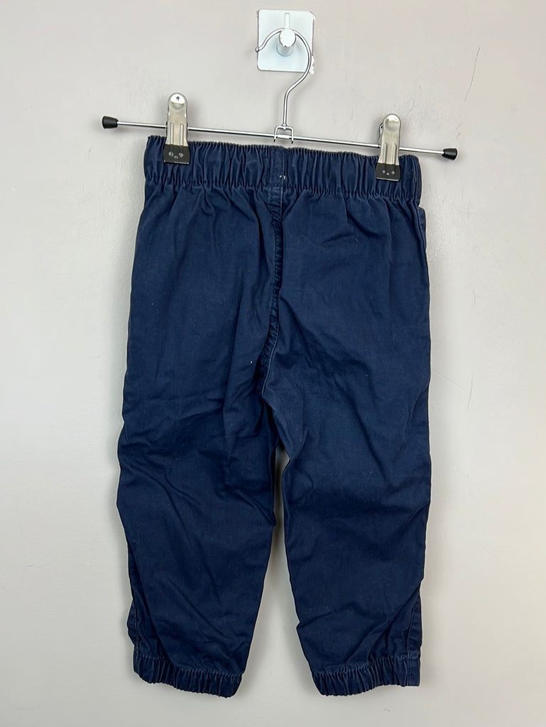 Second Hand Kids Gap Navy pull on lined chino joggers 2y