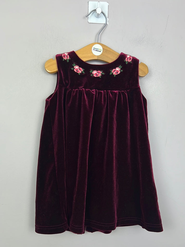 Secondhand baby Cath Kidston Burgundy Velvet Dress 6-9m