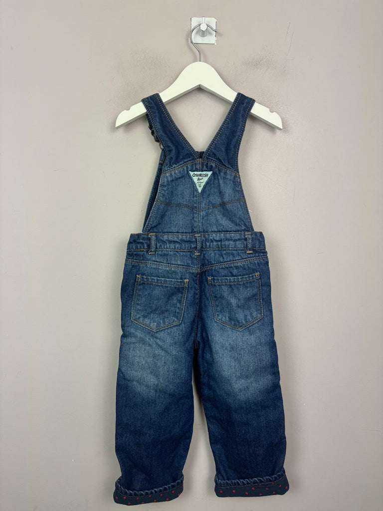 Oshkosh fleece lined dungarees 3y - Sweet Pea Preloved