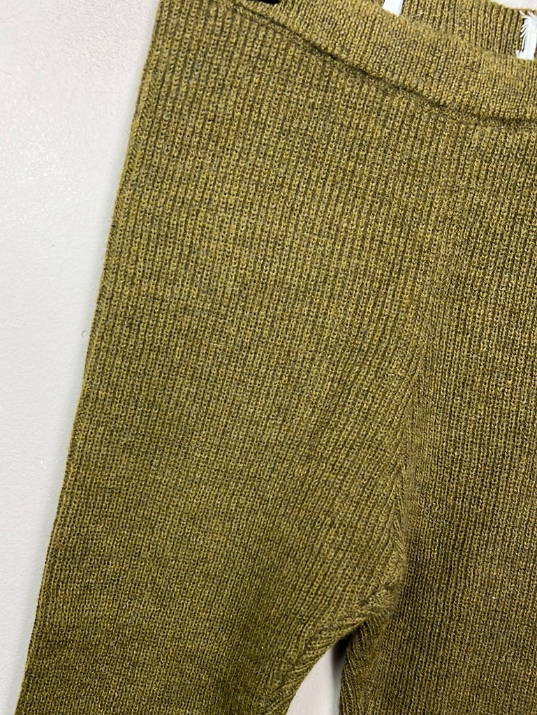 Zara Knit leggings olive 4-5y New