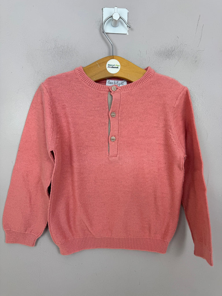 Love & Light Peach Jumper 18m  - Sweet Pea Preloved