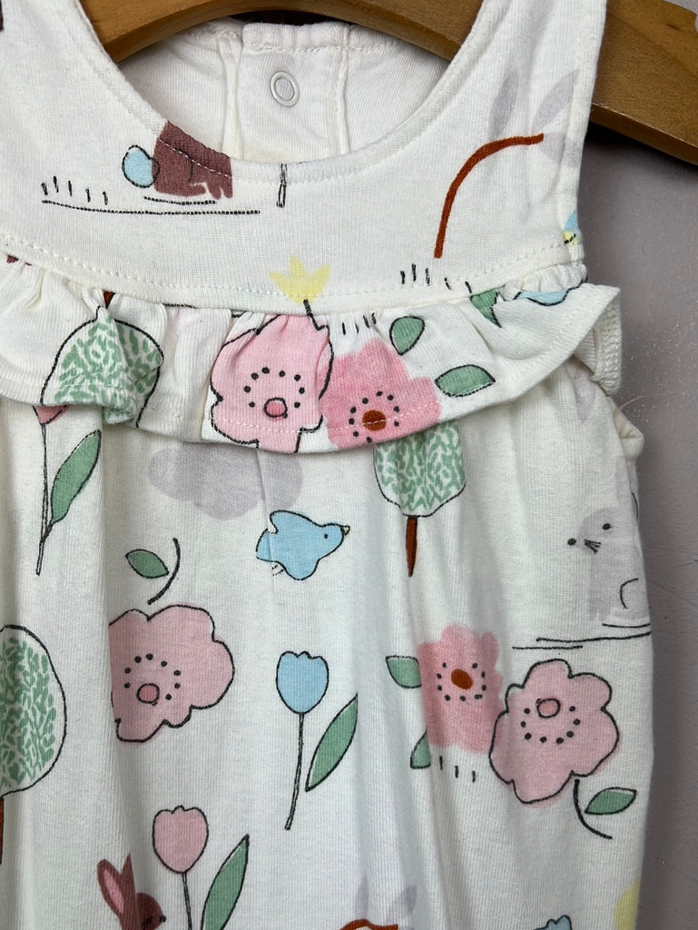 Second Hand Baby M&S Ivory park life dungarees 0-3m