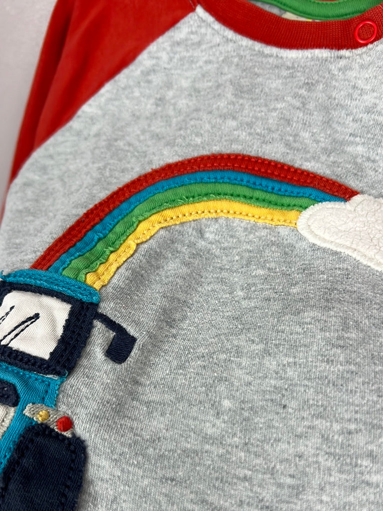 Pre Loved baby Frugi Rainbow Raglan T-shirt 6-12m