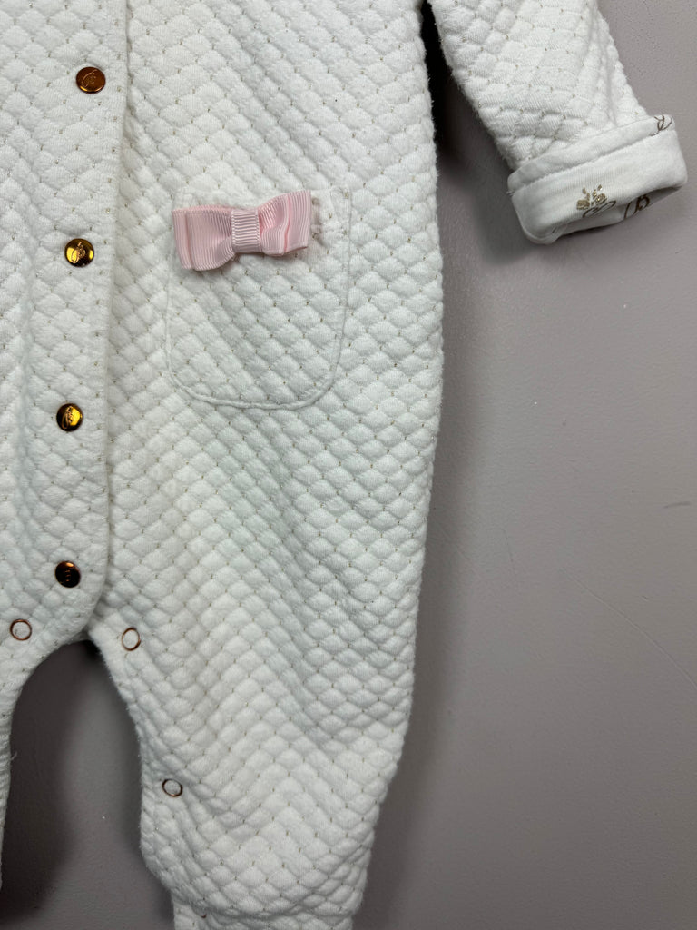 Pre Loved Baby Baker White Quilted Snuggle suit 3-6m