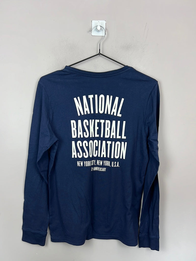 Secondhand older kids Nike NBA Navy Long Sleeve T-shirt 14-16y