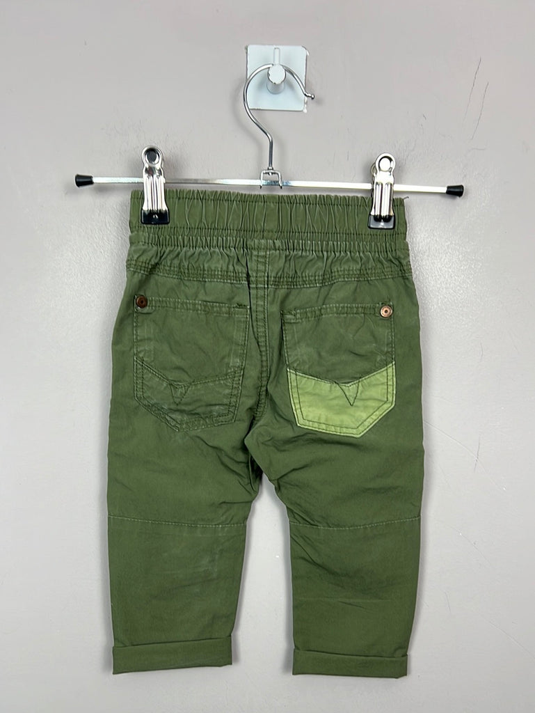 Next khaki cotton trousers 6-9m - Sweet Pea Preloved