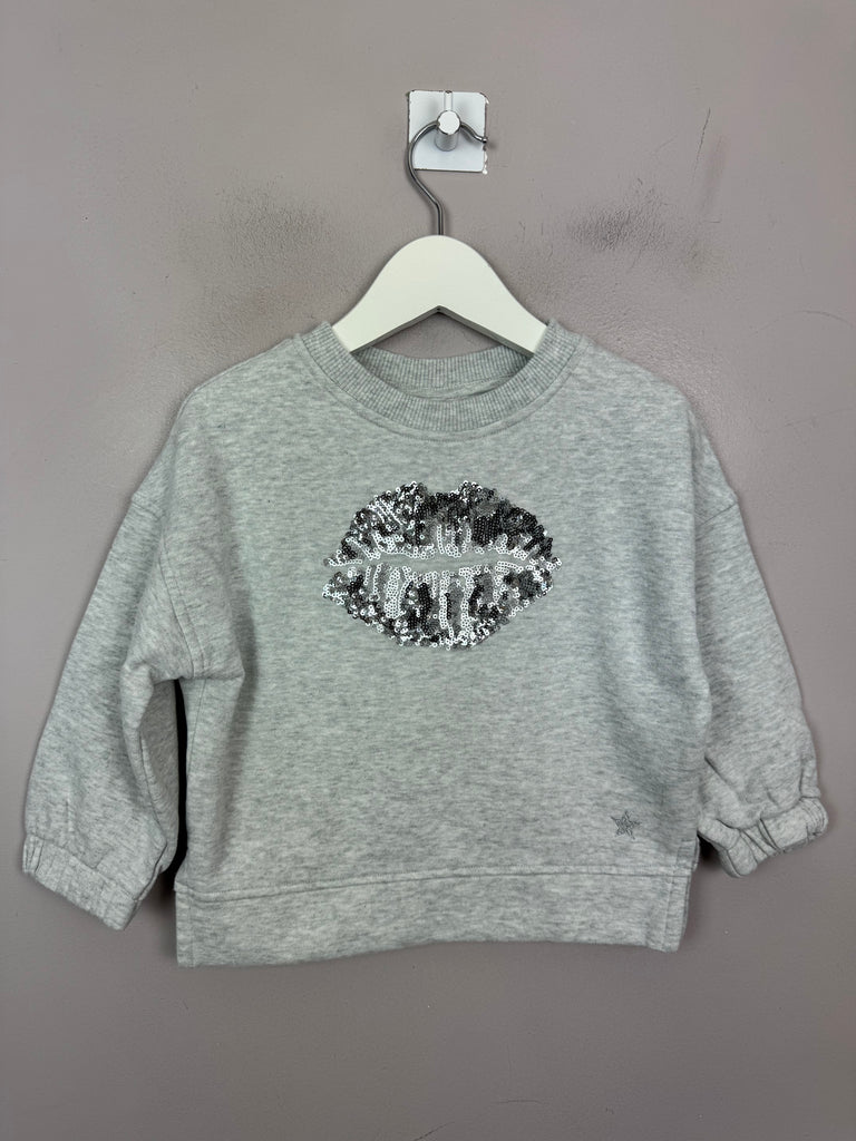 Mint Velvet Sequin Sweatshirt 3y preloved kids  -Sweet Pea Preloved Clothes 