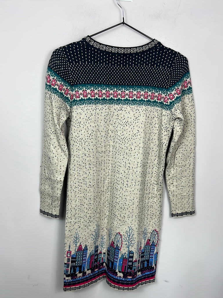 Monsoon winter scene knit dress 12-13y - Sweet Pea Preloved