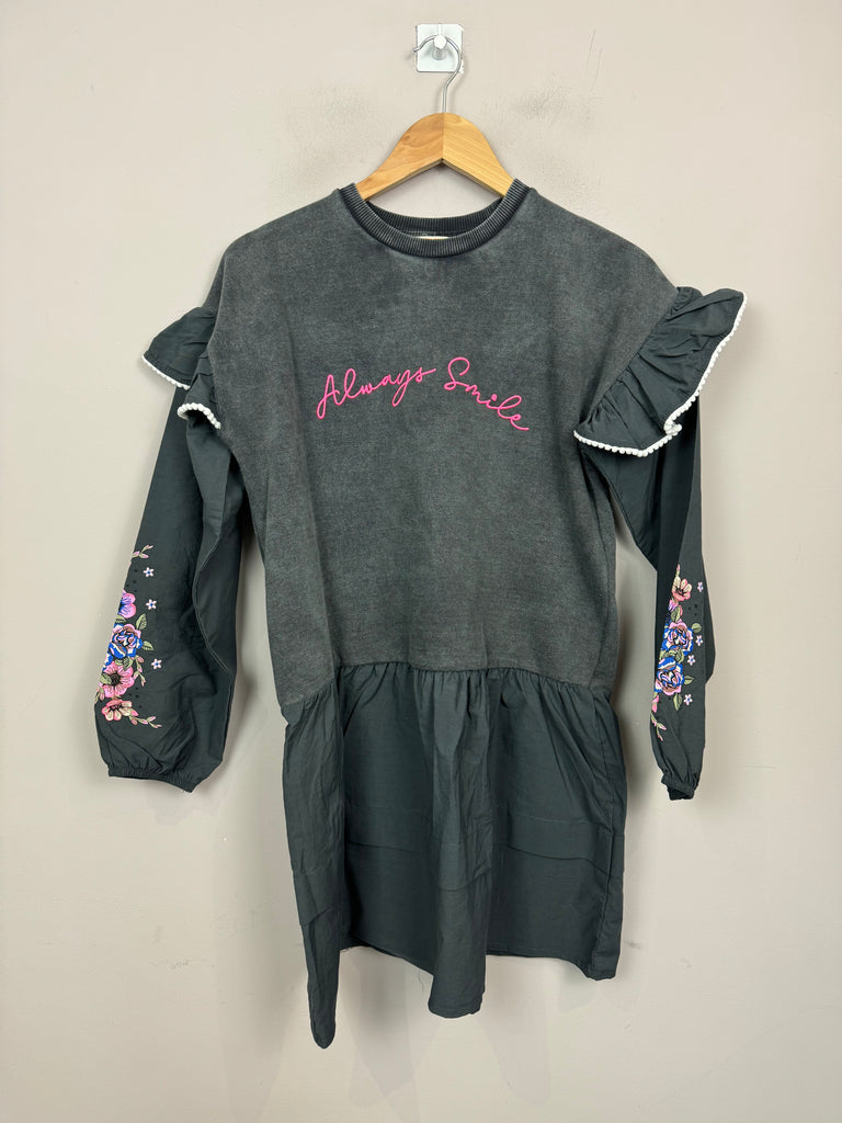 River Island Grey Sweatshirt Dress 11-12y - Sweet Pea Preloved