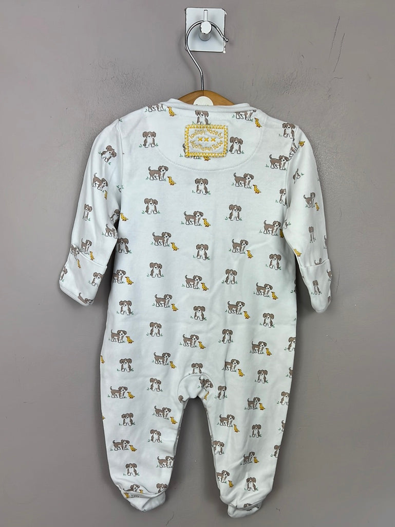 Second Hand baby Jojo Maman Bebe puppy print sleepsuit 3-6m