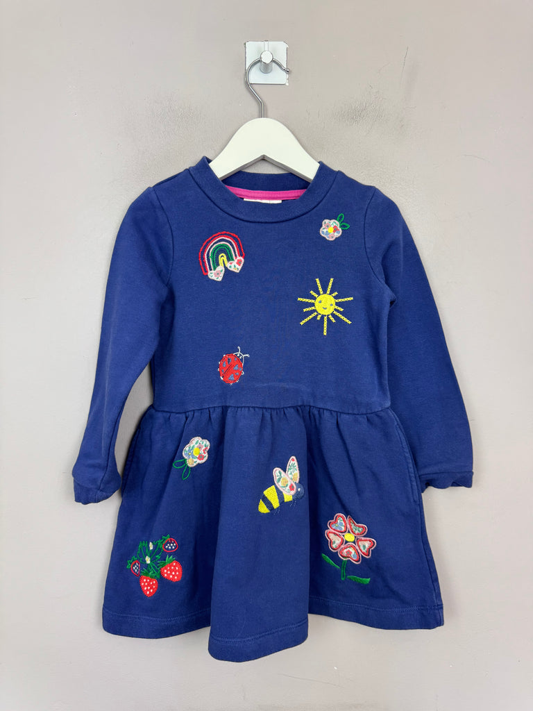 Preloved Children Boden Navy Sweatshirt Dress 2-3y -Sweet Pea Preloved Clothes 
