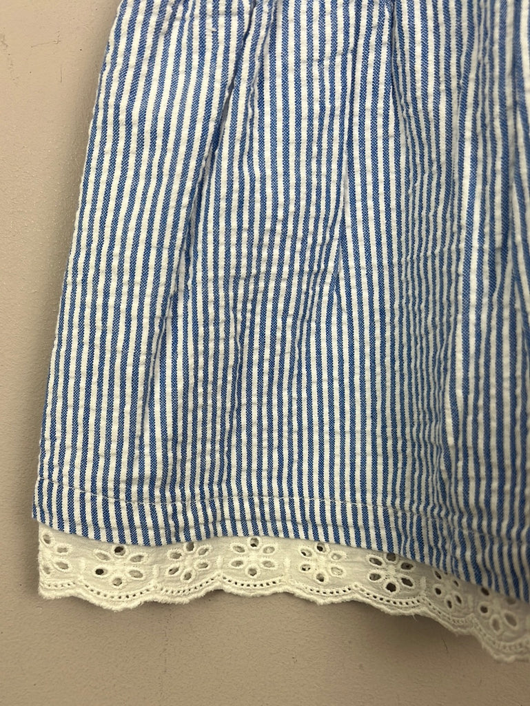 Secondhand baby Cath Kidston blue stripe dress 0-3m