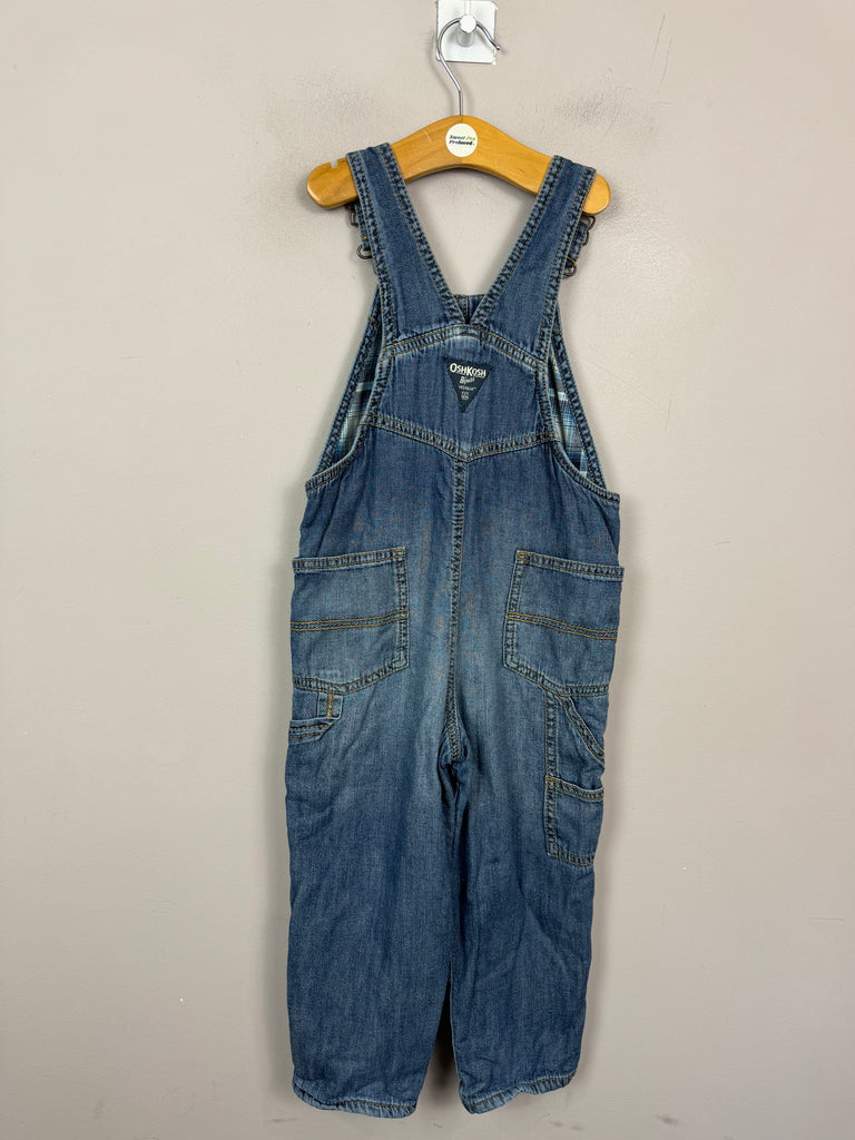 Preloved kids Oshkosh Lined Denim Dungarees 3y