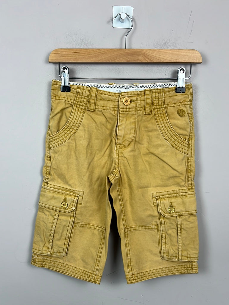 Pre Loved Kids Fat Face Cargo Shorts 8-9y tan