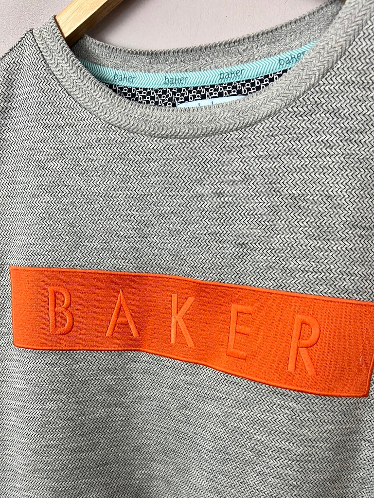 Pre Loved Childrens Baker grey & orange sweatshirt top 13-14y