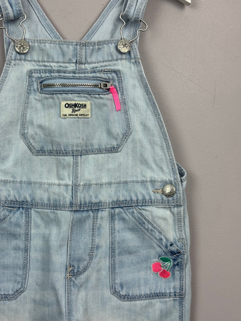 Pre Loved Kids Oshkosh Cherry Dungarees 4y