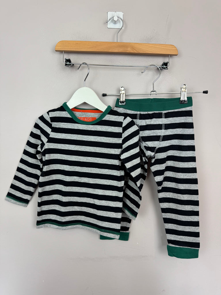 second hand children M&S Grey Stripe Pjs 2-3y -Sweet Pea Preloved Clothes 