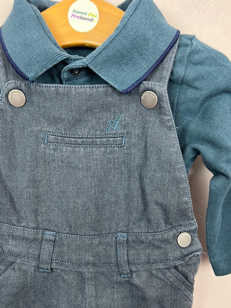 Secondhand baby Autograph dungarees with polo 0-3m