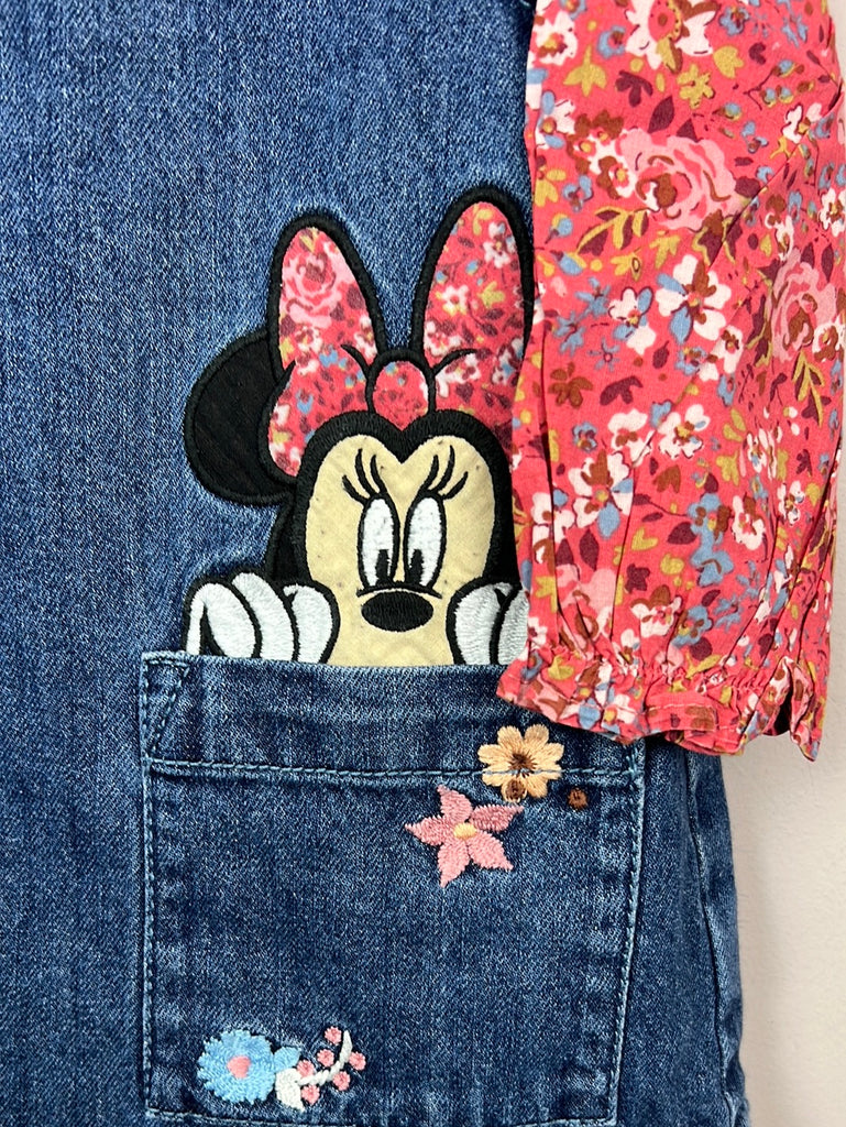Second hand girls Next Minnie Mouse Disney pinafore dress 18-24m