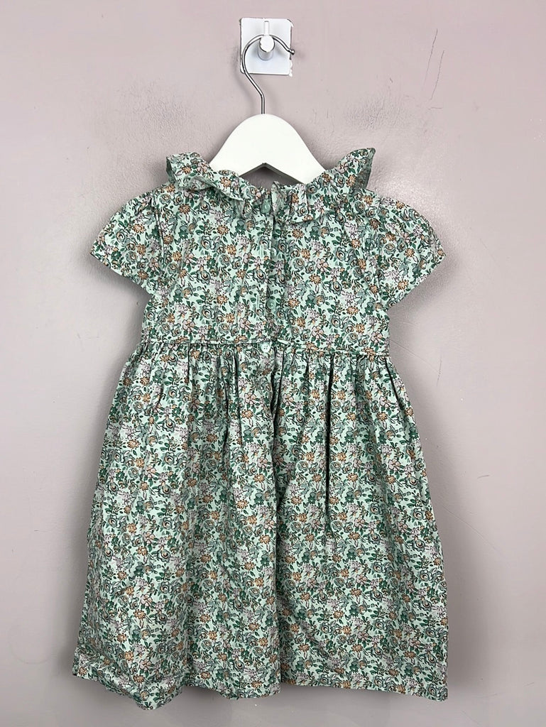 Next mint floral ruffle collar dress 18-24m- Sweet Pea Preloved