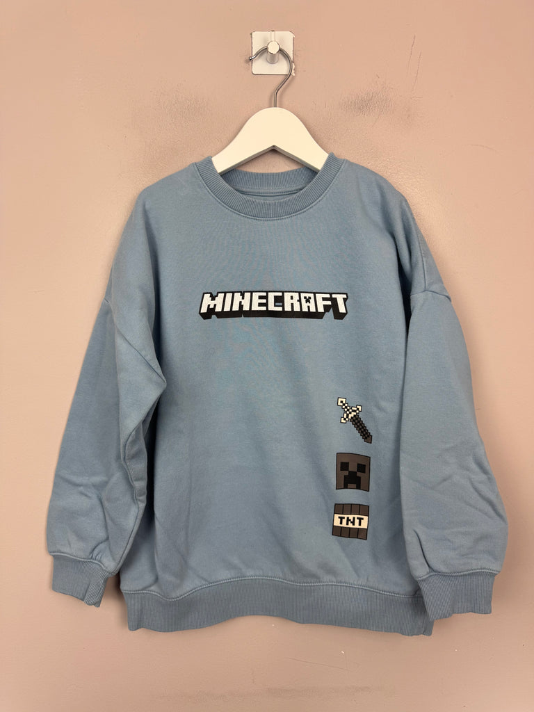 M&S Minecraft sweatshirt 8-9y Pre loved children - sweat pea preloved 