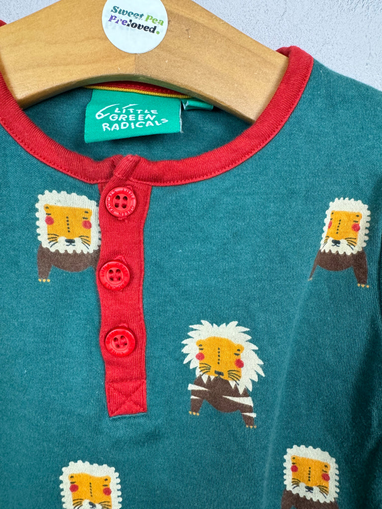 Little Green Radicals Lion Henley Top 12-18m