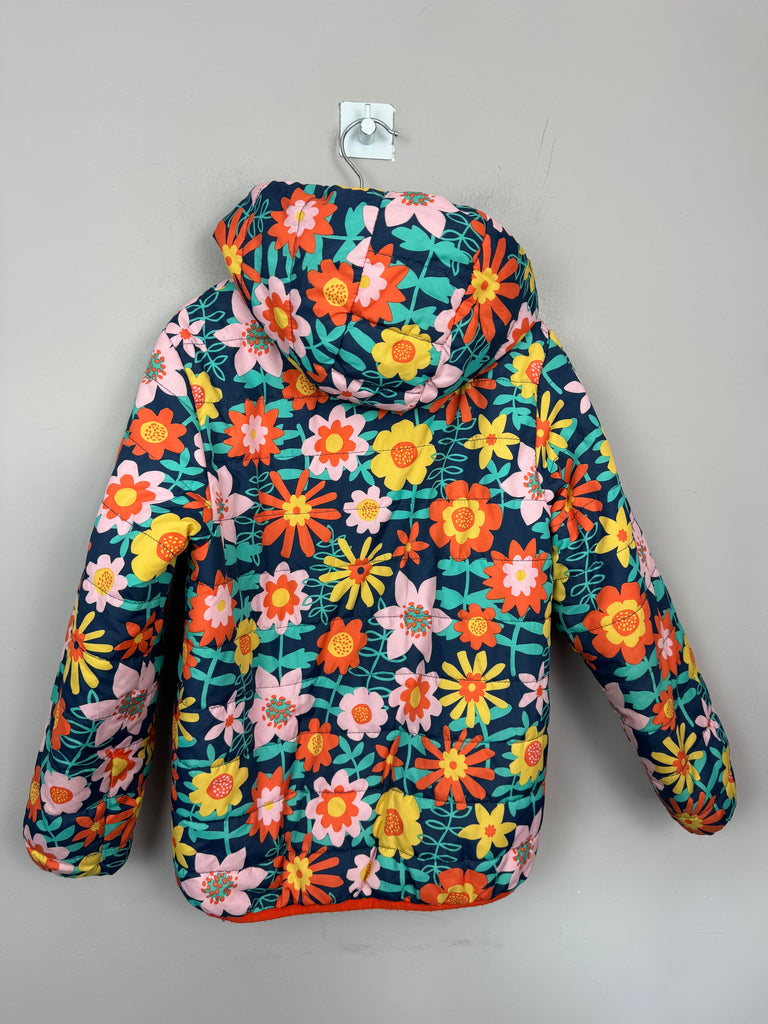 Second Hand Kids Frugi Floral Reversible Toasty Trail Jacket 7-8y