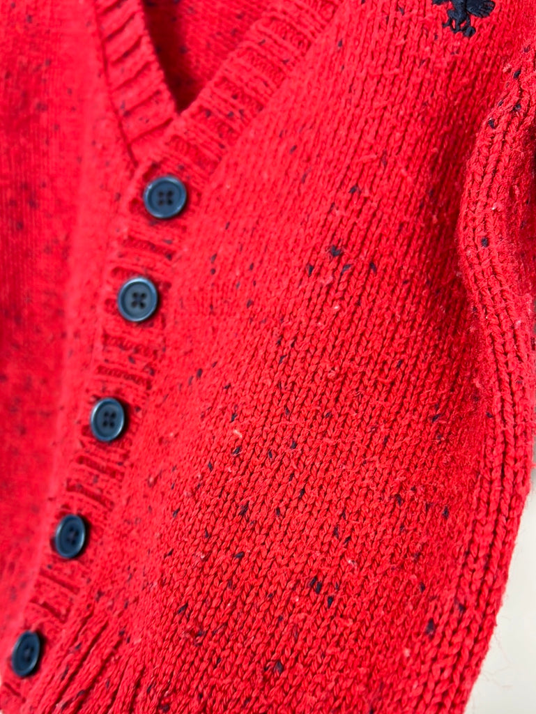 Pre Loved Baby Next red V neck cardigan 6-9m