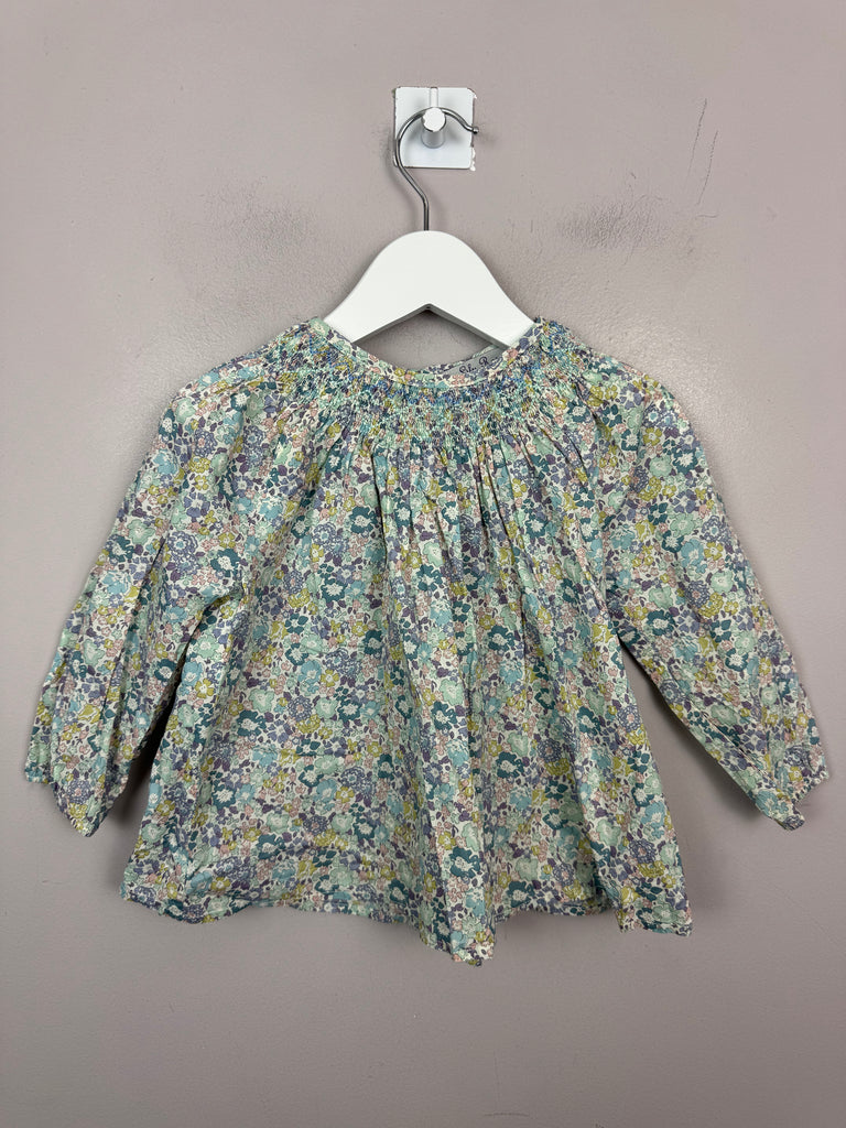 Lily Rose Liberty Duck Egg Blouse 18-24m - Sweet Pea preloved 