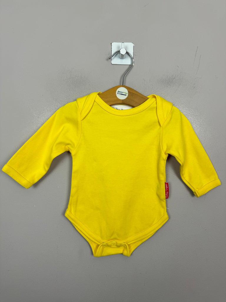 Toby Tiger yellow bodysuit 0-3m - Sweet Pea Preloved