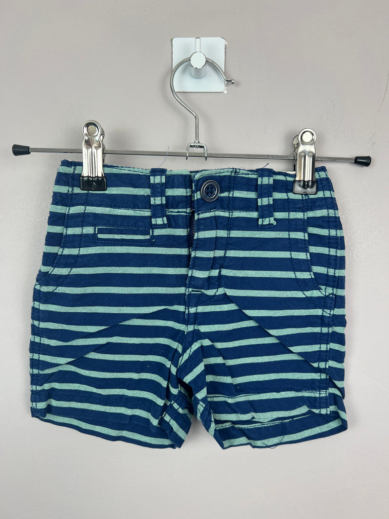 6-12m Gap aqua blue stripe shorts - new - Sweet Pea Preloved Clothes