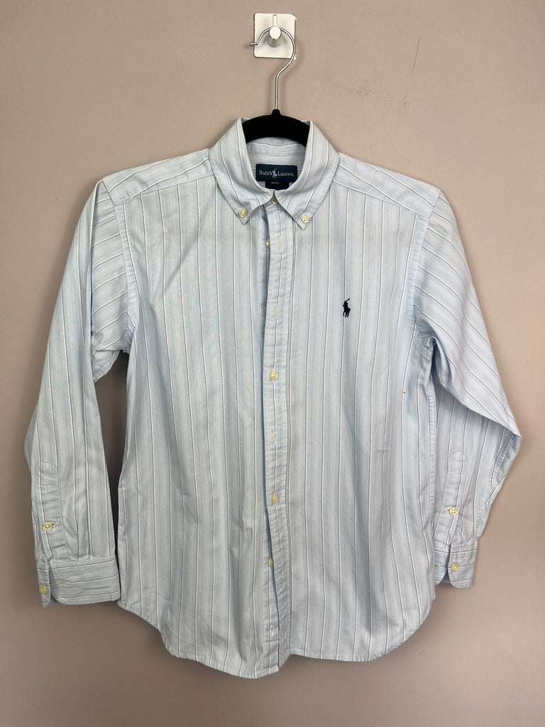 Second hand Boys Ralph Lauren blue stripe shirt - Sweet Pea Preloved Clothes