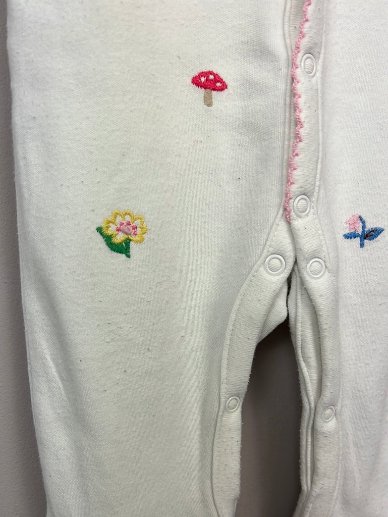 Secondhand Kidston pink mouse embroidered sleepsuit & hat