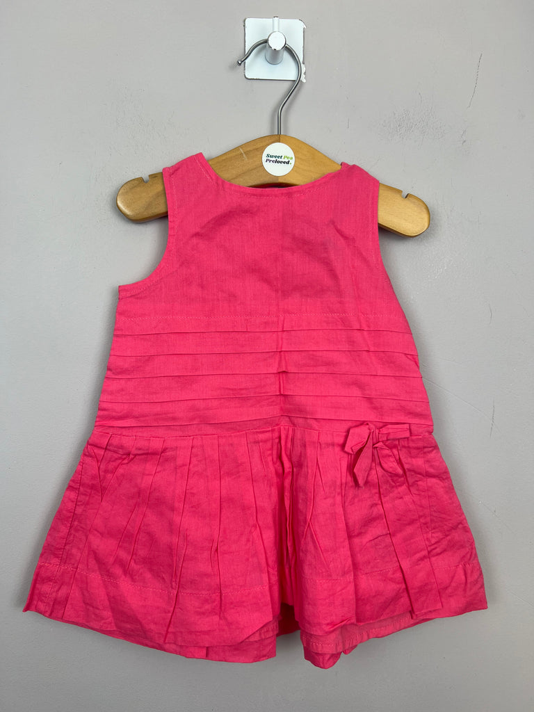 GAP Pink Pleated Cotton Dress 3-6m