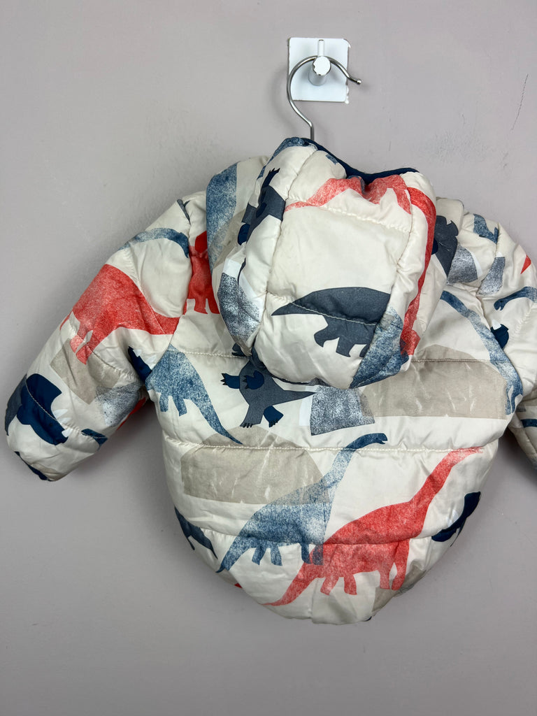 M&S Dino Print padded coat 3-6m