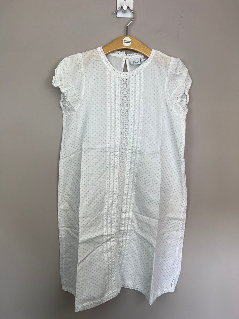 11-12y Cotton Juice Pretty White Nightie - Sweet Pea Preloved Clothes