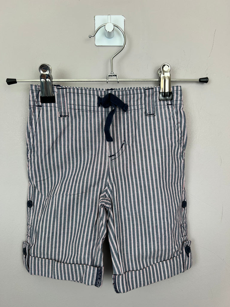 3-6m Janie & Jack striped twill Bermuda shorts - Sweet Pea Preloved Clothes