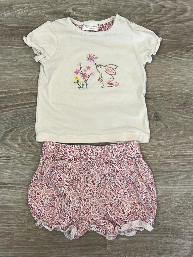 Second hand baby Next bunny shorts set - Sweet Pea Preloved Clothes