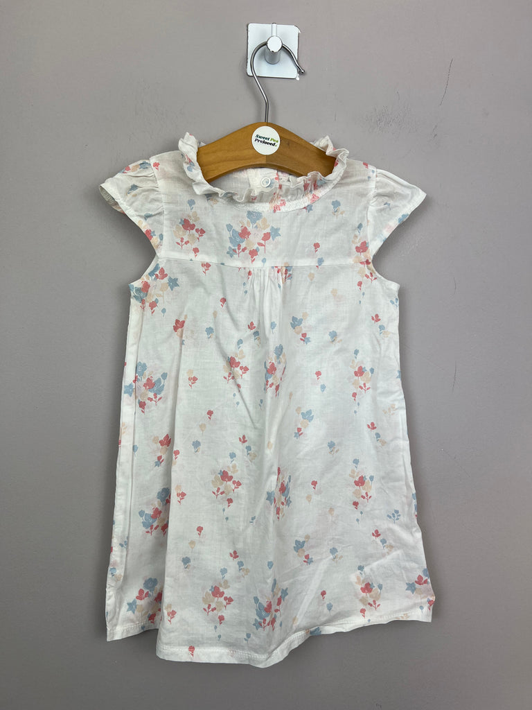 Second Hand Baby Girls Next white cotton floral dress