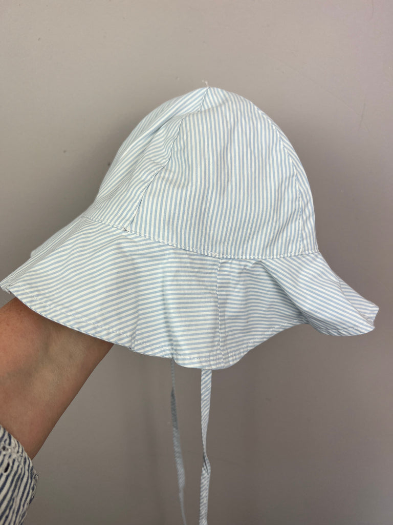 Second hand luxury kids Confiture blue stripe floppy hat - Sweet Pea Preloved Clothes