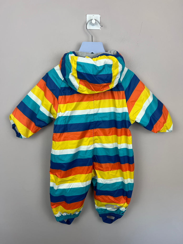 0-6m Muddy Puddles Ecolight Multi Stripe Puddlesuit BNWT - Sweet Pea Preloved Clothes