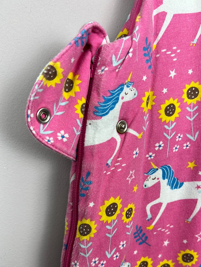 Pre loved baby Frugi pink unicorn sleeping bag 