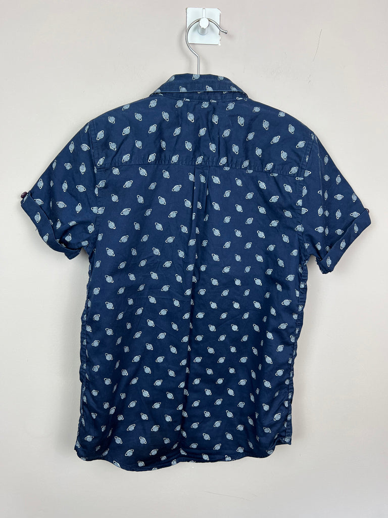 9y Baker navy planets shirt - Sweet Pea Preloved Clothes
