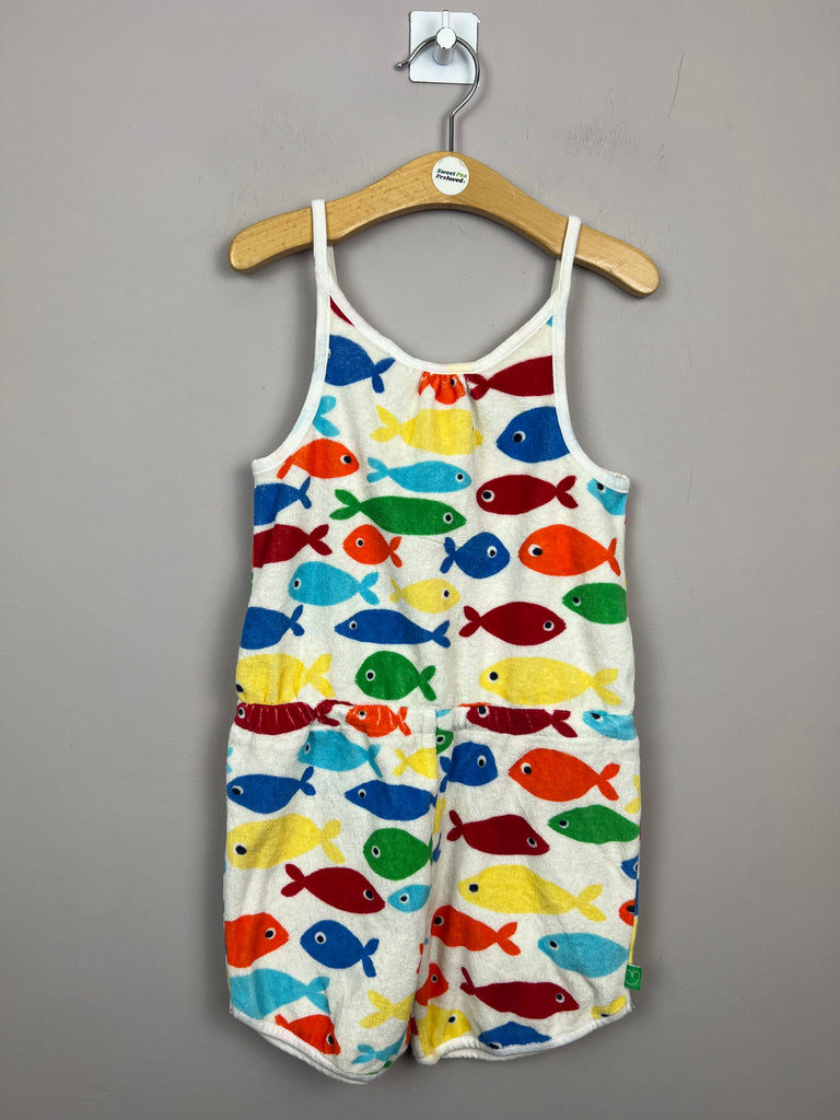 Second Hand Kids Little Bird Fishes Towelling Playsuit