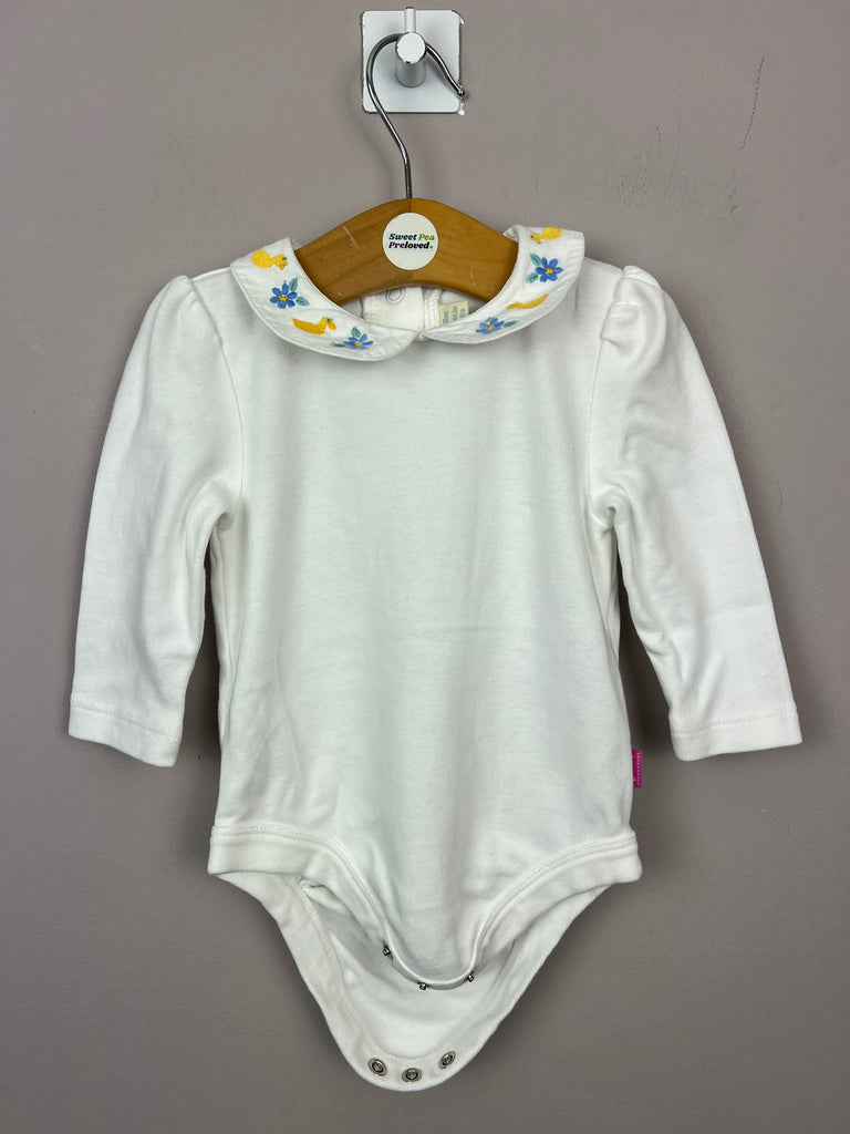 Second Hand Baby Jojo Maman Bebe duckling embroidered bodysuit - Sweet Pea Preloved Clothes