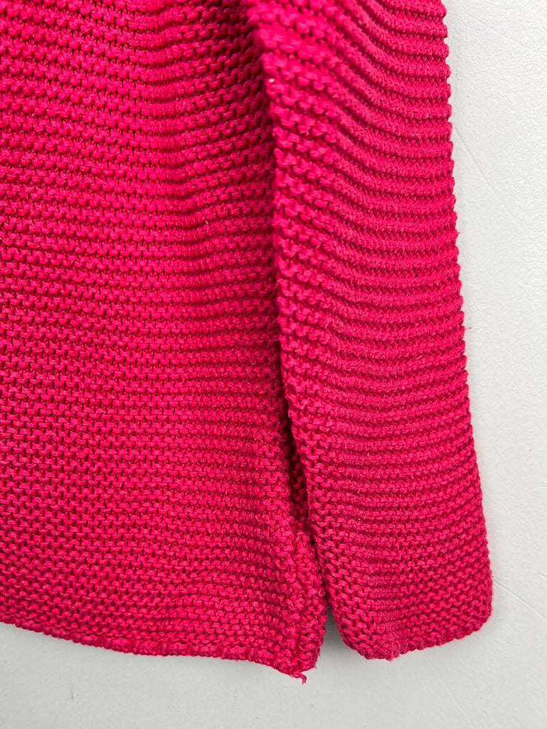Jojo Maman Bebe hot pink classic cotton cardigan 12-18m