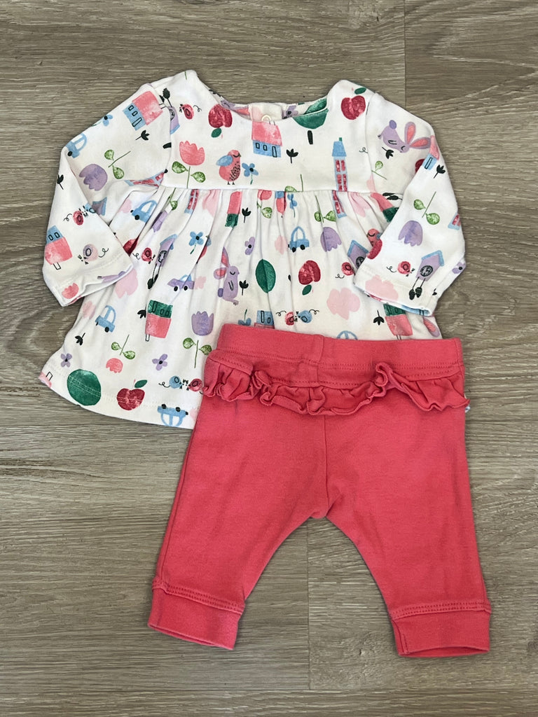 Second Hand Baby M&S frilly leggings & top set - Sweet Pea Preloved Clothes